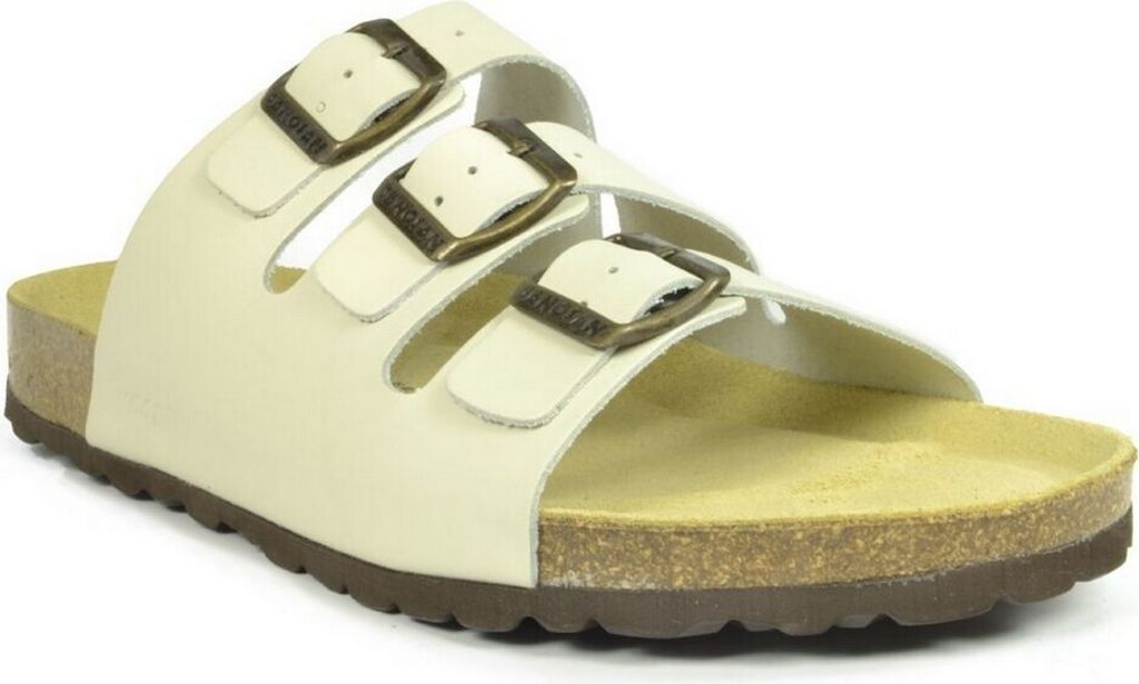 Sanosan - Herren Sandalen "Lisbon", Leder BS3056 (43 EU) (Elfenbein)