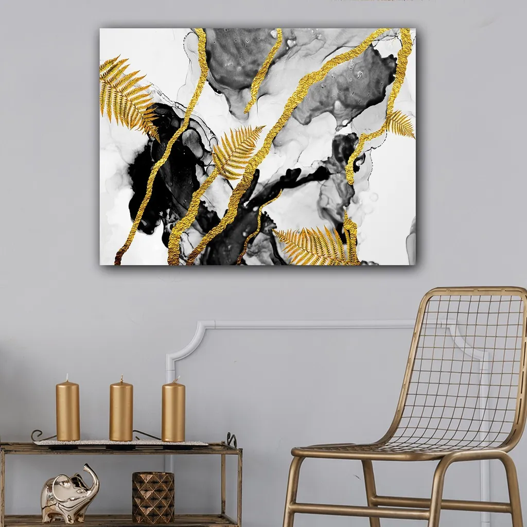 Tableau Décoratif Multicolore en Toile de Coton 70x100 cm pour le Salon