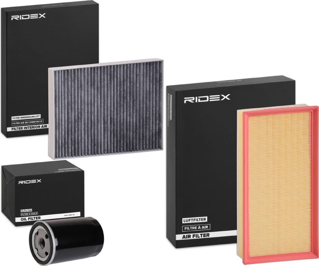 RIDEX Filterset Inspektionspaket Filtersatz für VW Golf IV Schrägheck (1J1) Golf IV Variant (1J5) Bora Limousine (1J2) Golf IV Cabrio (1E) BORA