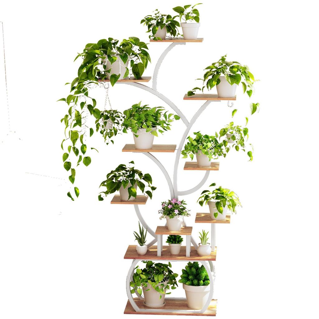 Blumenständer mit Wachstumslicht, 9 Ebenen Blumentreppen Produktbild 