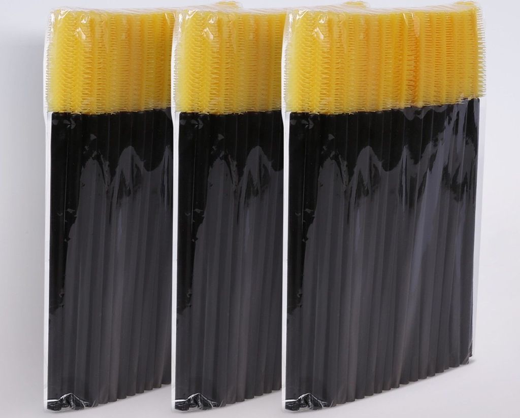 Wimpernverlängerung Wimpernbürste Wimpernbürstchen Mascara Bürste Silikon, 150 Stück