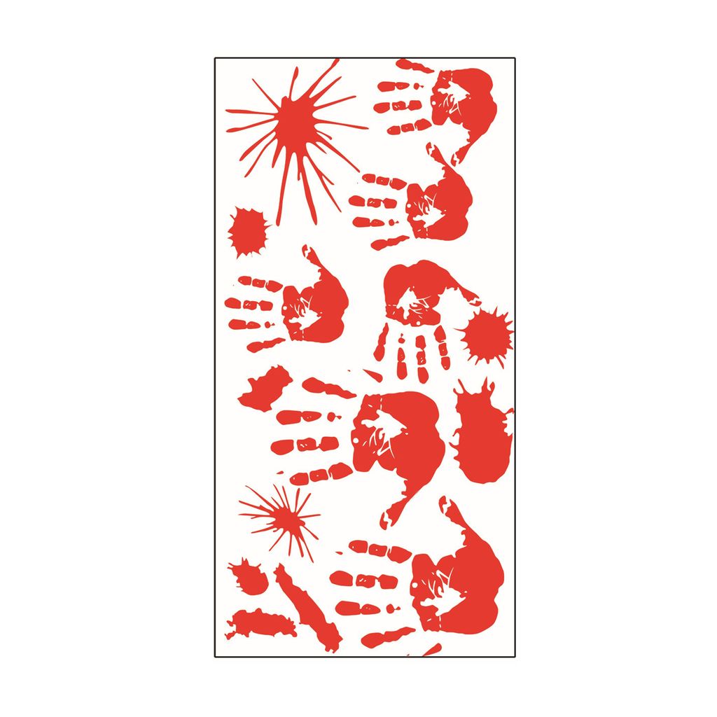 1 Set Wandaufkleber Selbstkleber wasserdichtes PVC Halloween Zombie Toilette Horror Fenster Wandaufkleber Geburtstagsgeschenk-B