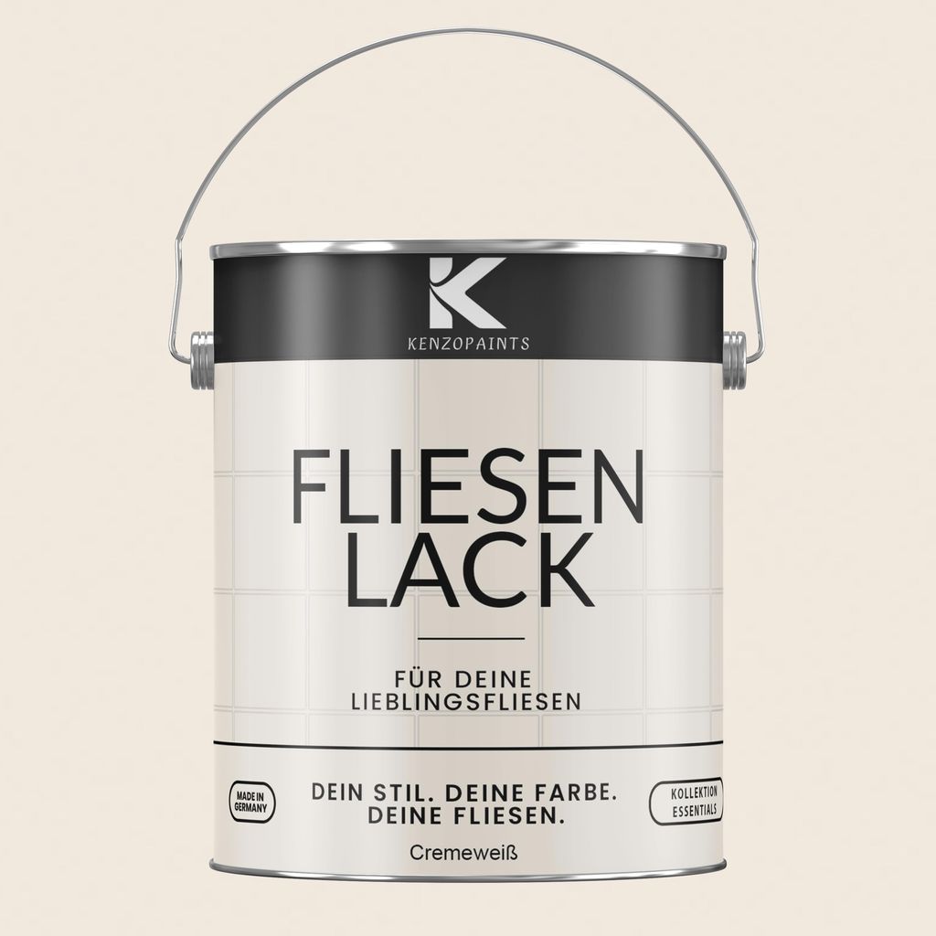 Kenzopaints 2,5Liter Fliesenlack Fliesenfarbe - Cremeweiß (RAL 9001)