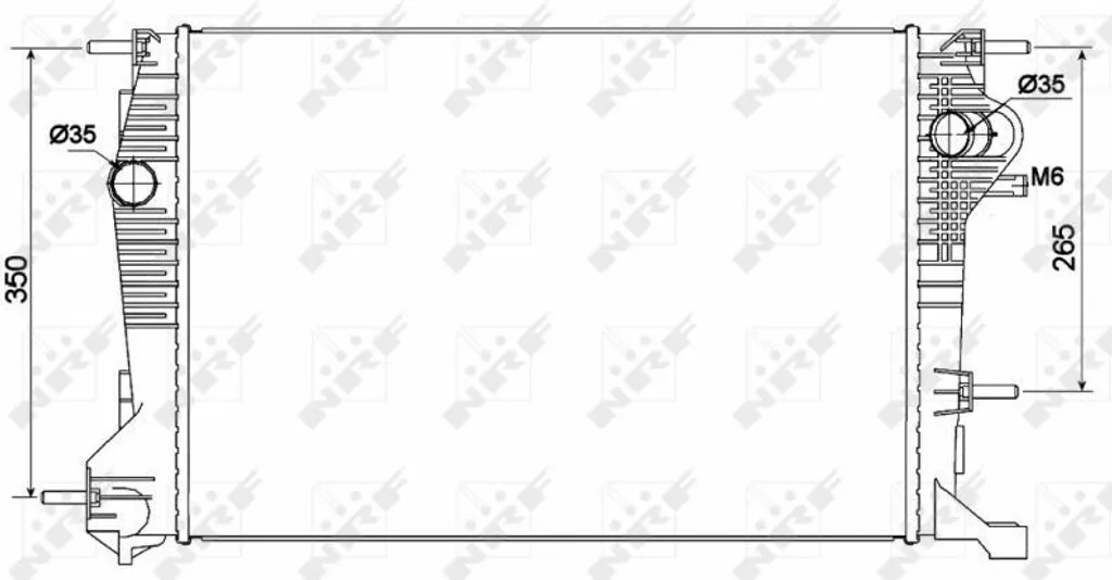 Radiateur moteur NRF 53136 pour Renault Fluence et Megane 3 - OE 214100057R
