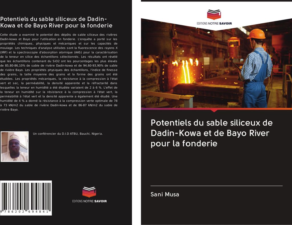 Potentiels du sable siliceux de Dadin-Kowa et de Bayo River pour la fonderie