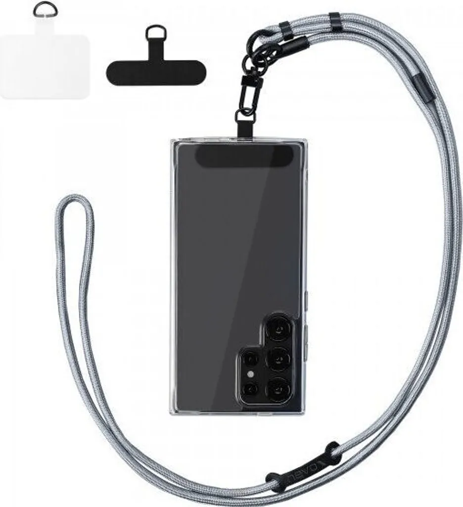 Cordon de téléphone universel Nevox argenté pour porter en bandoulière