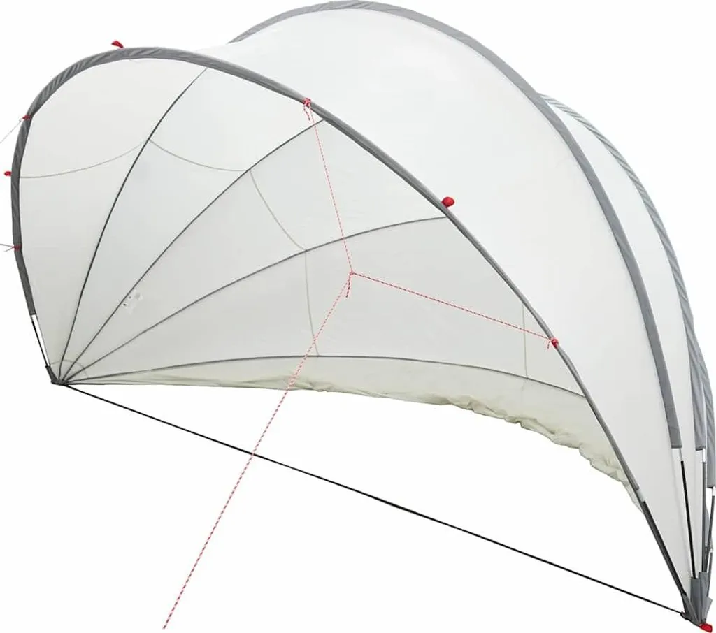 Dôme piscine 500x500x236 cm vidaXL gris orange - Largeur exceptionnelle