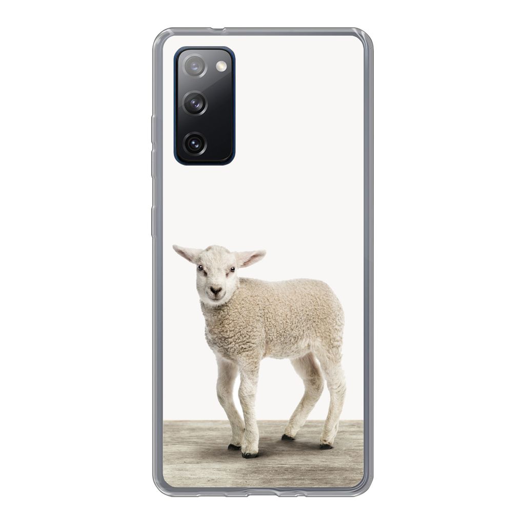 MuchoWow Handyhülle Schutzhülle Hülle für Samsung Galaxy S20 FE Lamm - Schaf - Tiere - Kinder - Mädchen - Jungen Silikon Softcase Handy Hül...