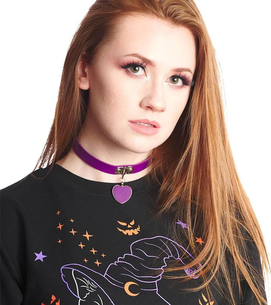 Girocollo Vietato Jezebel Lila | Choker Alternativo dal Fascino Oscuro