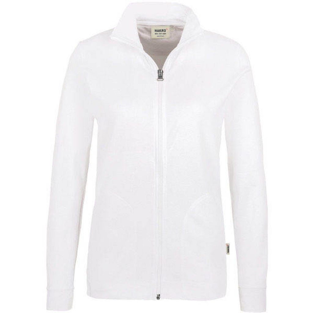 HAKRO Interlock Sweatjacke Damen #227 Gr. M weiß Produktbild 