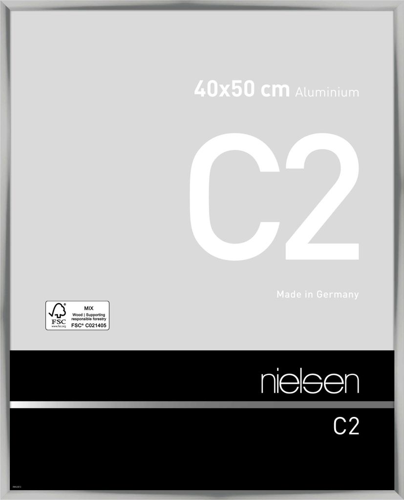 nielsen Aluminium Bilderrahmen C2, 40x50 cm, Silber