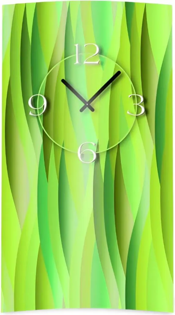 Horloge murale moderne silencieuse vert citron pour décoration salon
