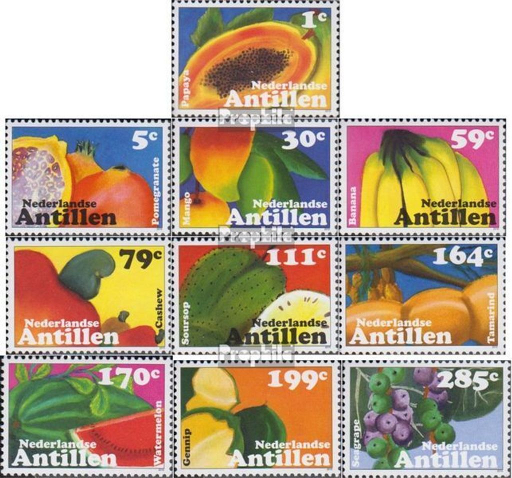 Briefmarken Niederländische Antillen 2010 Mi 1813-1822 (kompl.Ausg.) postfrisch Früchte