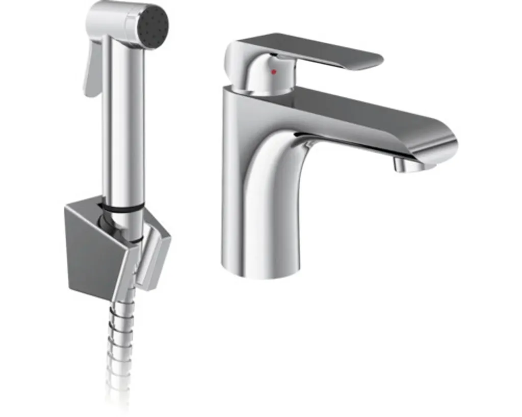 Mitigeur lavabo design plat RAVAK X070438 en chrome brillant durable