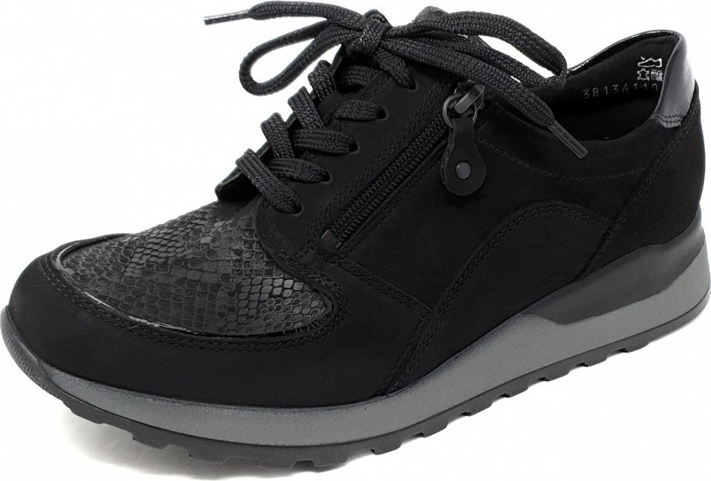 Waldläufer Hirokko scarpe stringate H larghe nero Immagine del prodotto 