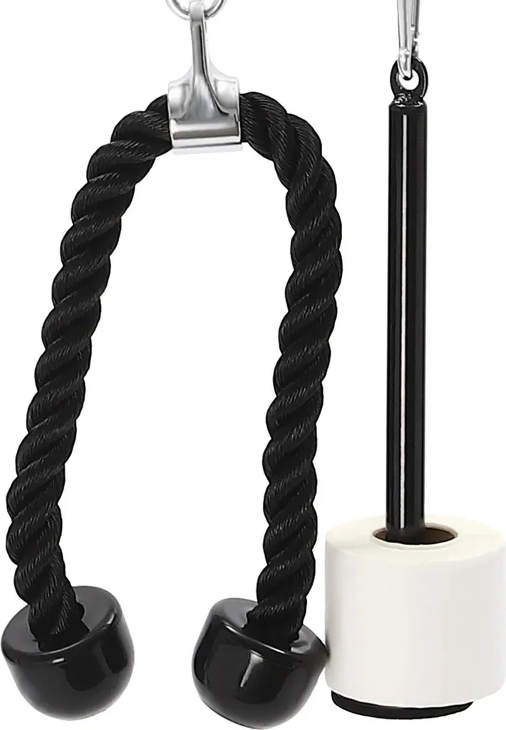 Système de Poulie Musculation Charge 100kg avec Câble Acier de 2m