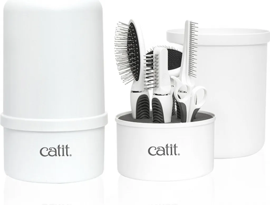 Éliminez les nœuds : Set brosses Catit pour chats poils longs et denses