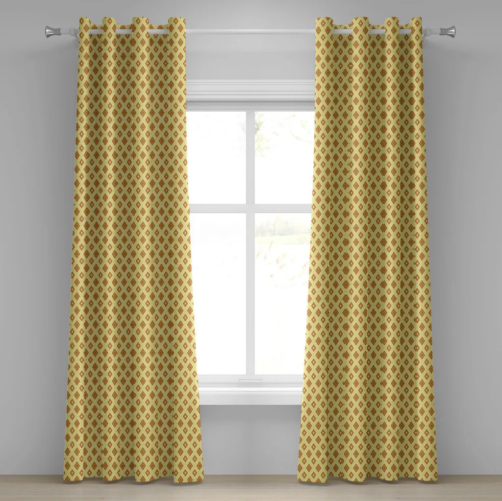Rideau salon vintage 280x245 cm, idéal pour déco style années 60