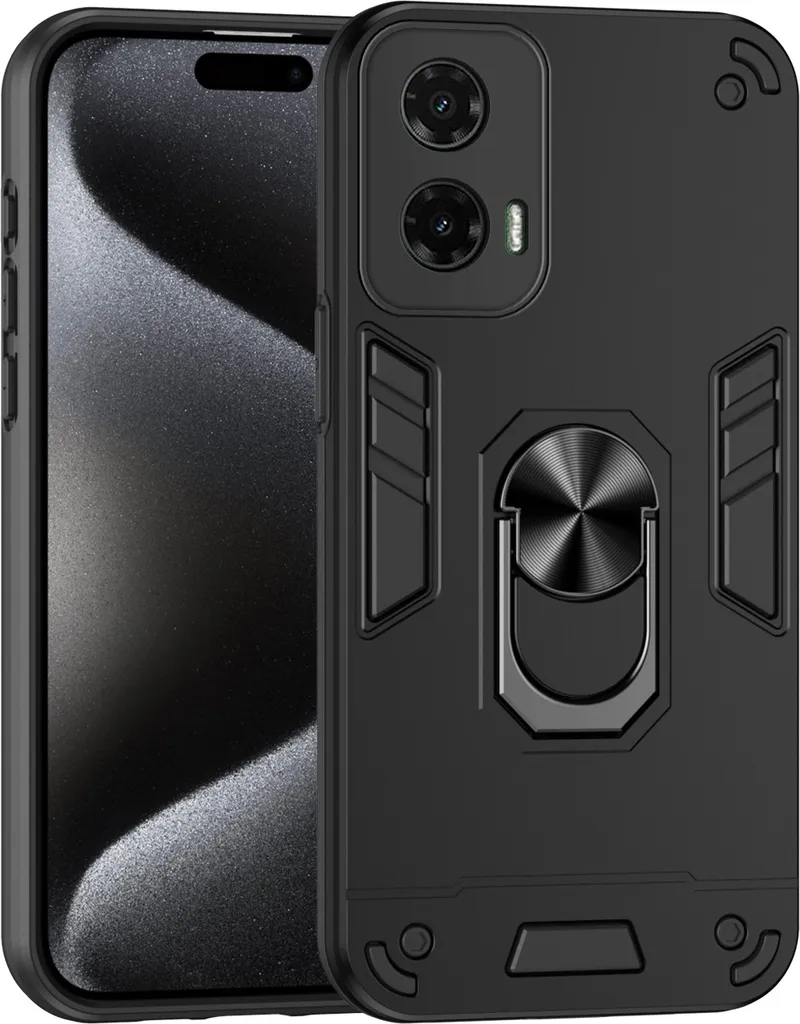 Custodia Protettiva Motorola Moto G35 Armor: PC + Magnete Integrato