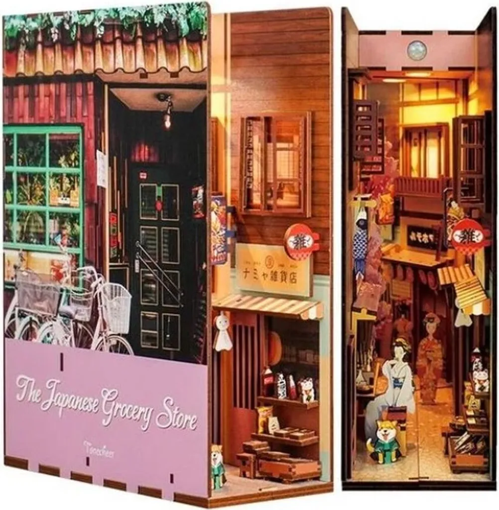 Puzzle 3D Book Nook Japanese Grocery Store Tonecheer en bois 134 pièces