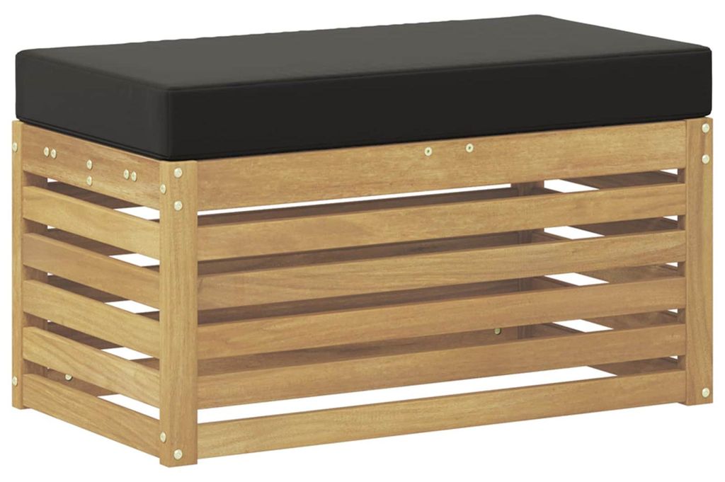 vidaXL Outdoor Hocker Bank Weiß 80 x 43 x 45 cm Massivholz Akazie