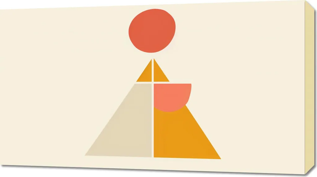 Acquista Quadro Piramide Equilibrio 90x50 cm - Arte Moderna Parete Online