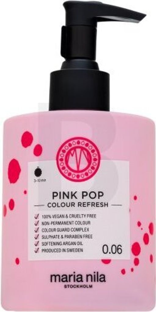Maria Nila Colour Refresh ernährende Maske mit Farbpigmenten fürs Haar mit rosaroten Farbtönen Pink Pop 300 ml