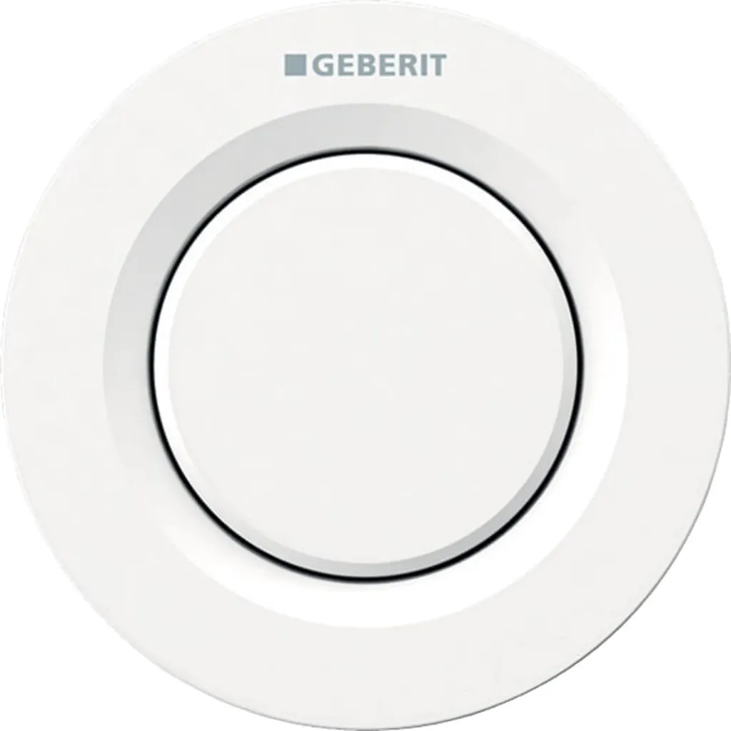 Poussoir pneumatique déporté blanc Geberit Type 01 rond pour WC encastré
