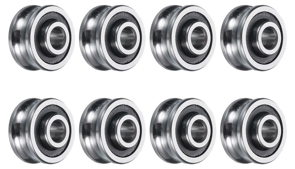8 Stš¹ck Kugellager SG15 U-Nut-Fš¹hrungslager 5x17x8mm U-Nut-Rollenrad (GCr15) Chromstahl-Lager fš¹r Umlenkrollen