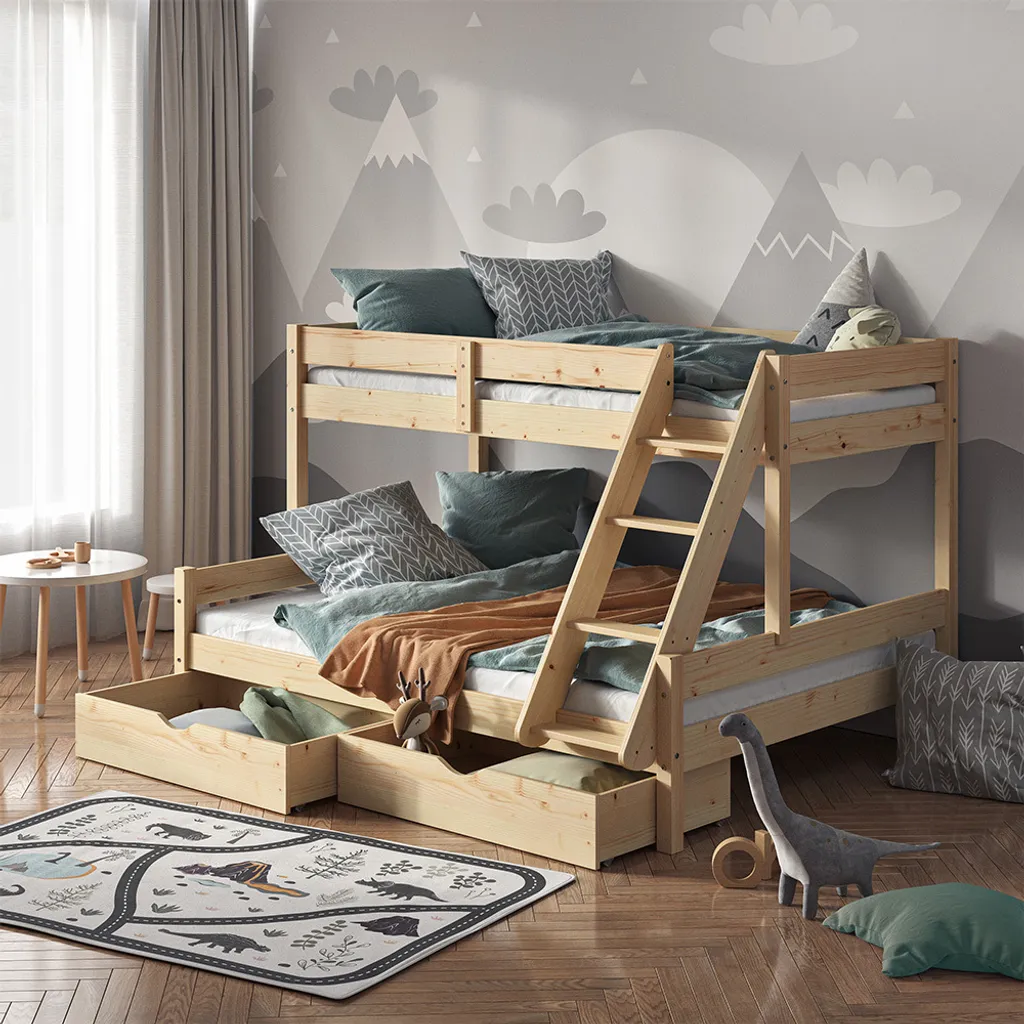 Vitalispa Cassetto rotante Everest, 98 x 56 cm Set di 2, Legno naturale