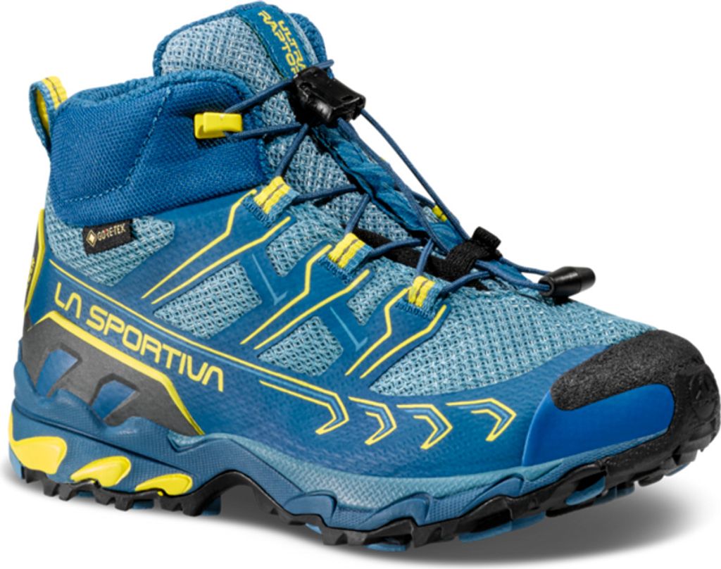 Ultra Raptor II Mid JR GTX, Mountain Hiking, Kids, Shoes, Mid Cut, B23Y07 Space Blue/Blaze, 28 - La Sportiva