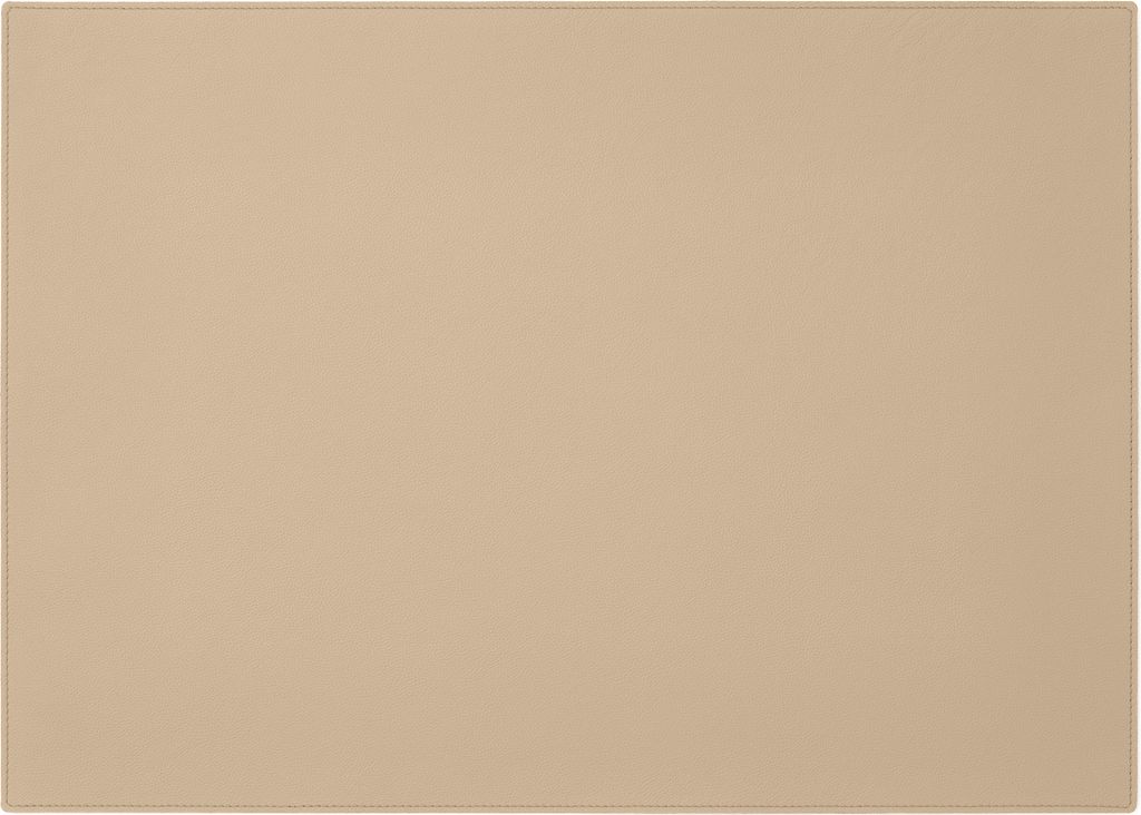 Schreibtischunterlage Echtes Leder Beige cm 70x50 - Mauspad XXL Eckige Ecken - Hergestellt in Italien
