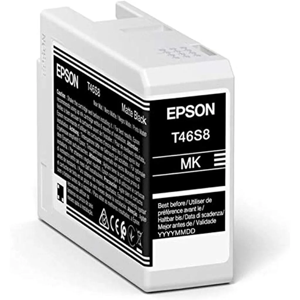 Fornitura Epson T46S8 C13T46S800 - Nero Opaco Originale 25ml