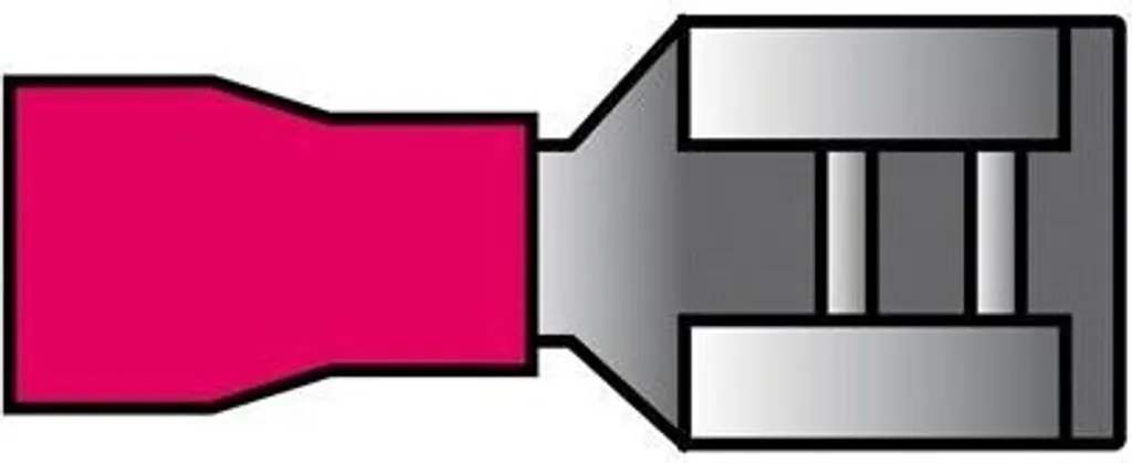 Carpoint Manicotto a spina piatta 541 rosso 6,3x0,8 mm 10 pezzi