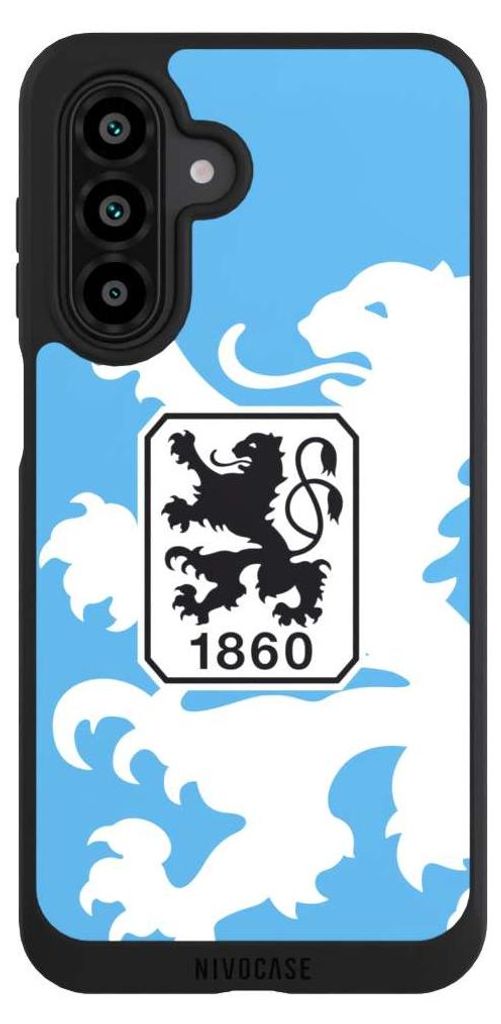 NIVOCASE Handyhülle für Samsung Galaxy A17 5G Hülle NIVOpure Case Schwarz Offizielles Lizenzprodukt TSV 1860 München Wappen