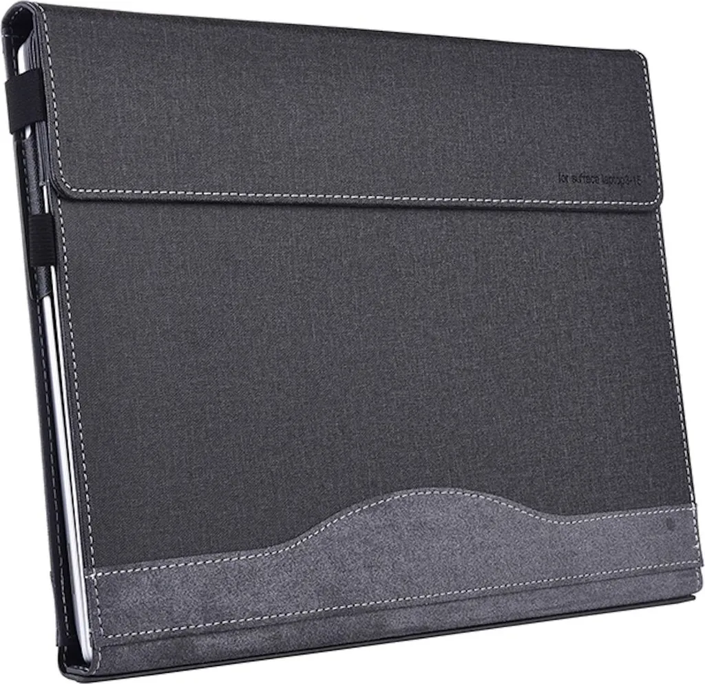 Pochette Transport Microsoft Surface Laptop 7 Noire Texture Tissée - 3