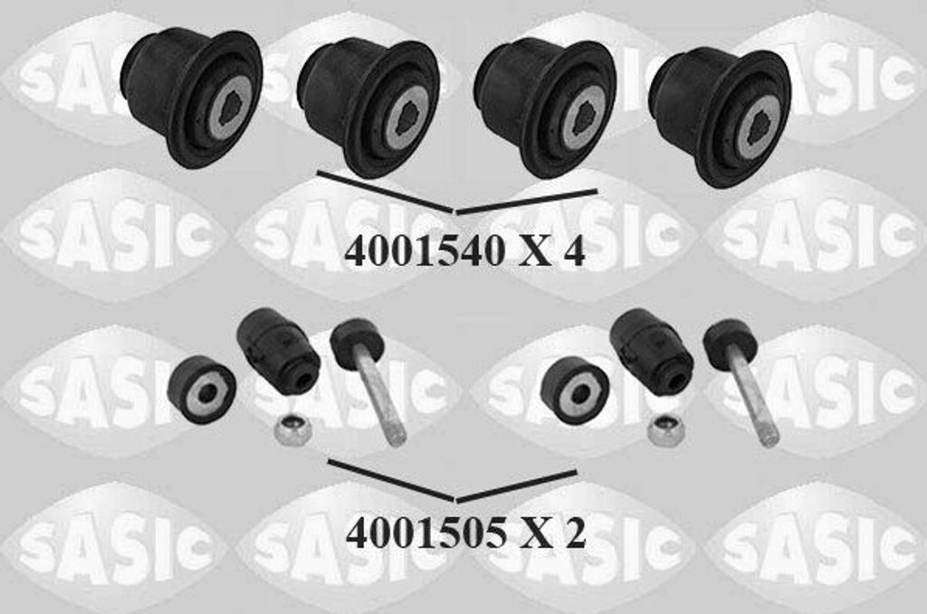 SASIC 7964003S Reparatursatz Radaufhängung für RENAULT CLIO II (BB0/1/2, CB0/1/2) Vorne Beidseitig