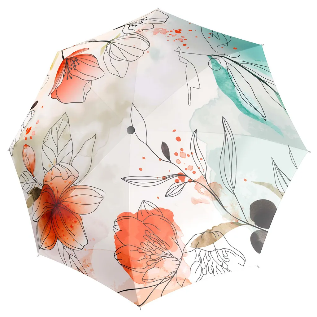 Parapluie Doppler Carbonsteel Long AC Floral avec Structure Incassable