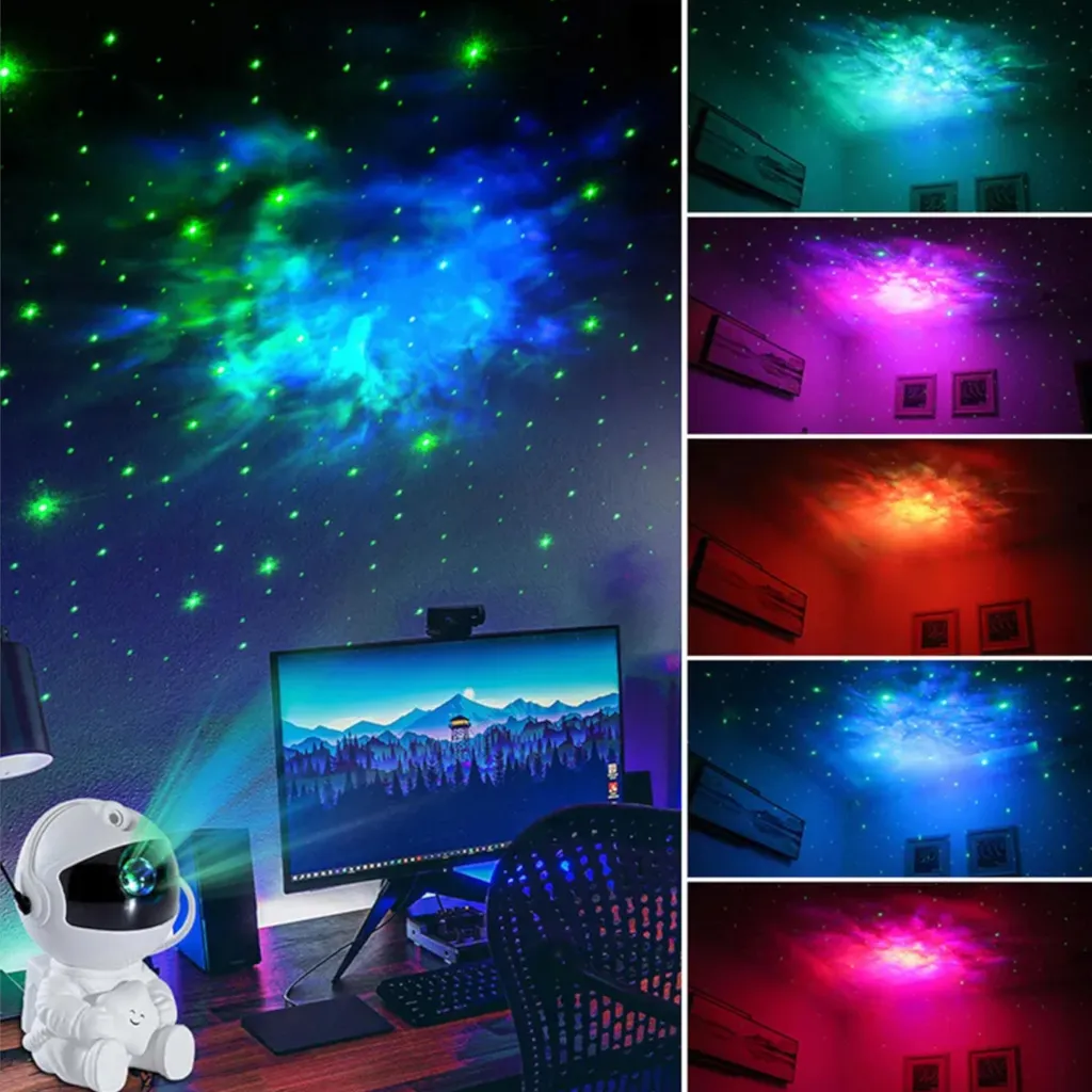 Projecteur de Galaxie Astronaute avec Télécommande et Lampe LED USB - 8