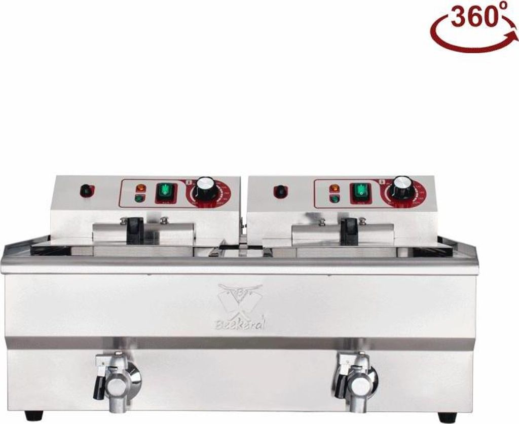 Beeketal Gastronomie Friteuse Fritteuse 400 V , Modell:BWF-132 400V