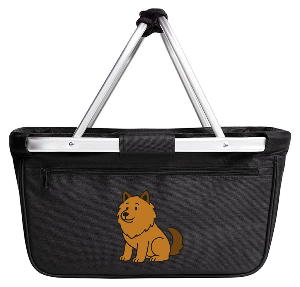 Huuraa Einkaufskorb Eurasier Comic Euri 20 Liter Black faltbarer Tragekorb Geschenkidee