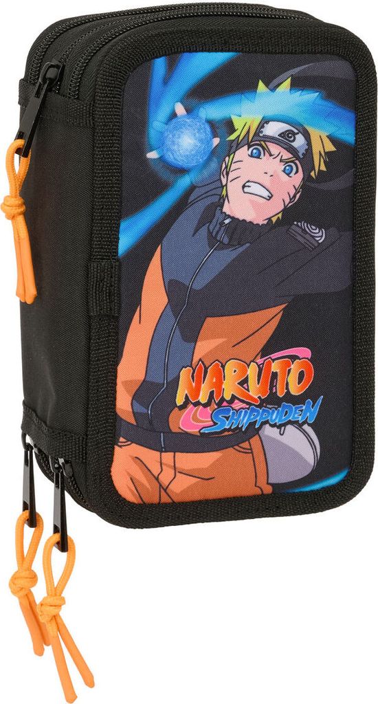 Piórnik potrójny Naruto czarny 12,5 x 19,5 x 5,5 cm 37 szt Zdjęcie produktu 