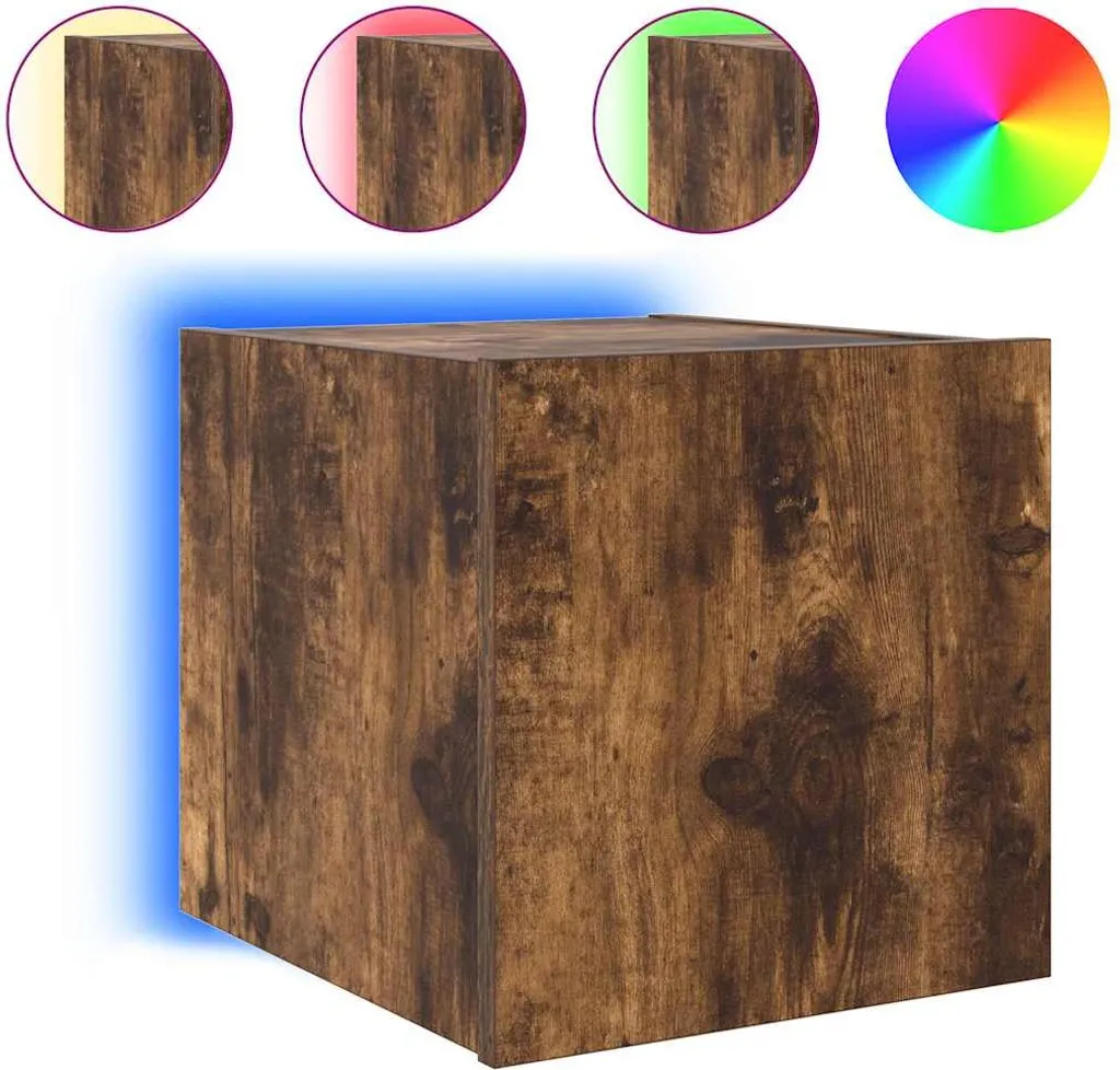 Pensile TV LED Rovere Fumé: Eleganza Sospesa 30,5x35x30 cm