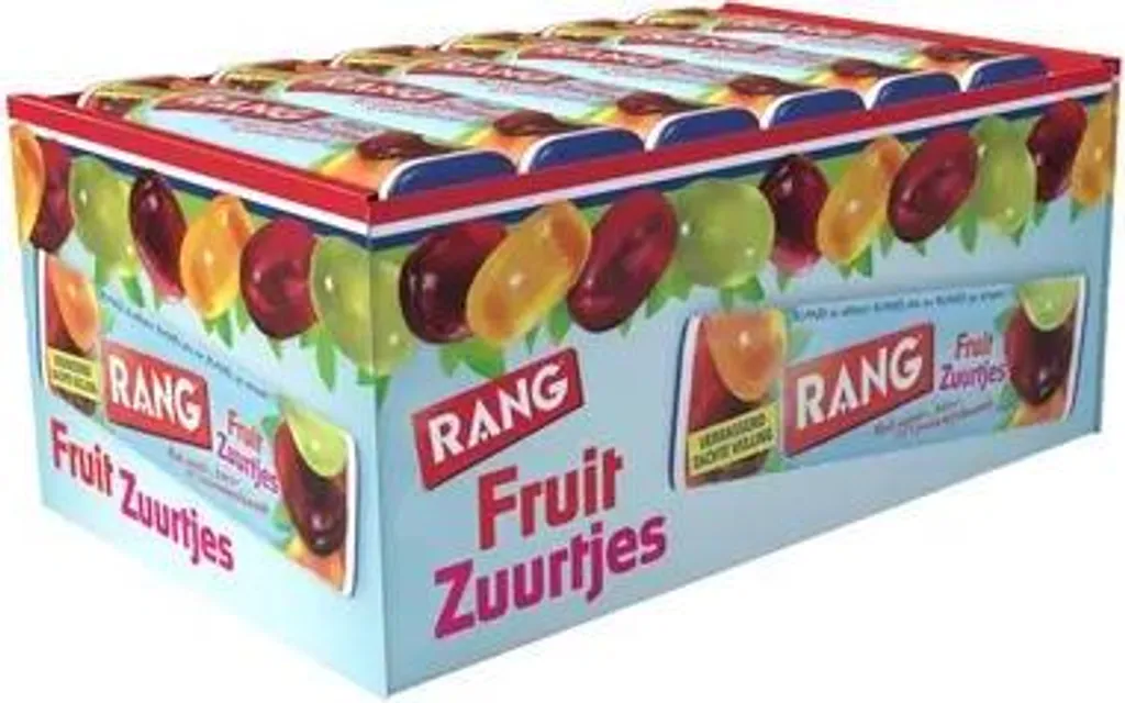 Confiserie gélifiée en rouleau d'acide fruitier pour fête, pack de 24