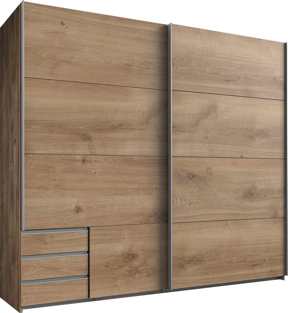Schwebetürenschrank Seattle Kleiderschrank 225x64x208cm Plankeneiche,Plankeneiche,225x64x208cm