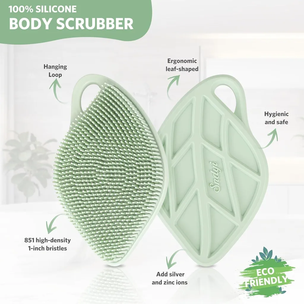 Brosse de douche silicone anti-irritation pour les peaux très sensibles - 2