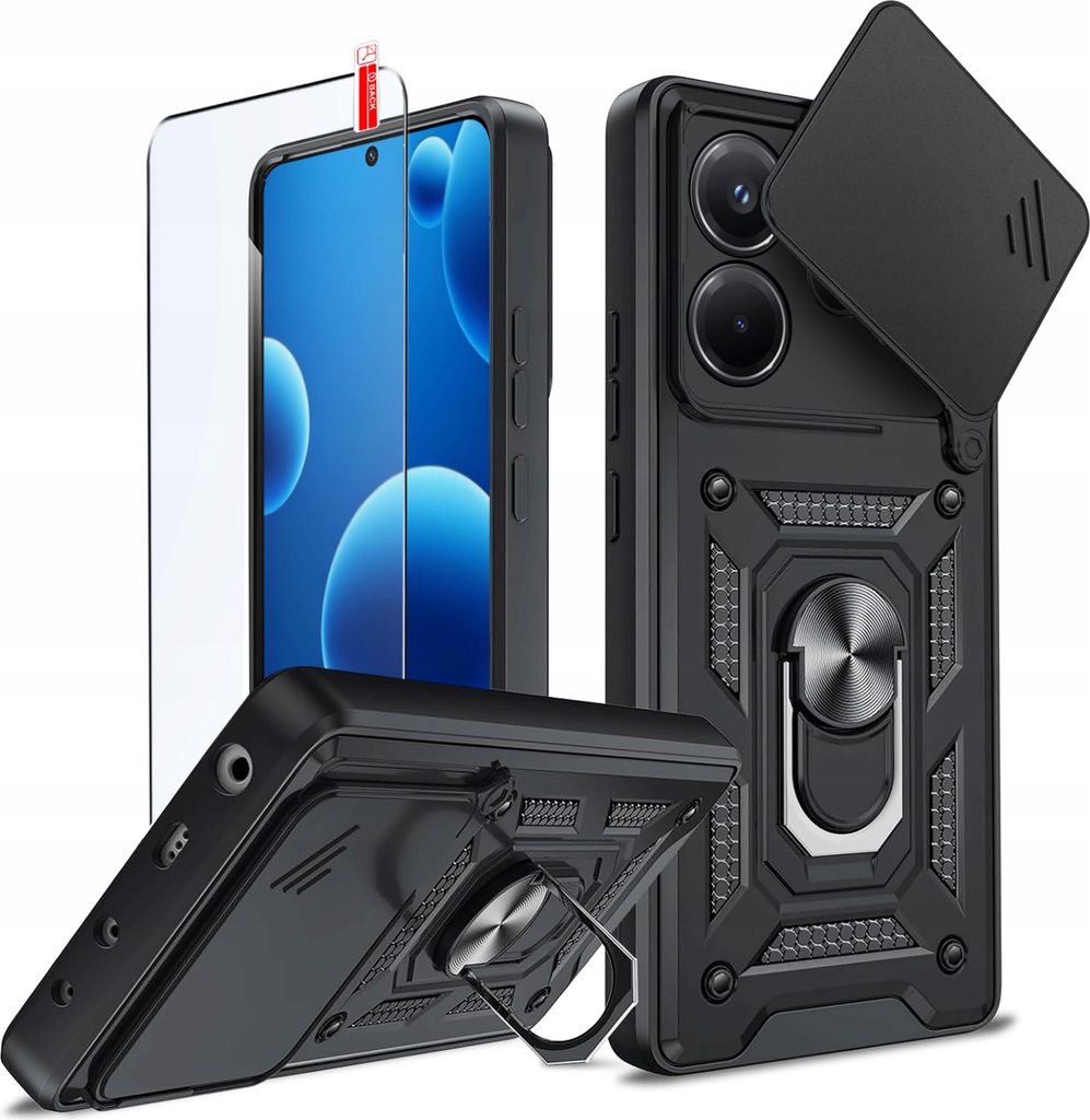 Etui do Xiaomi Redmi Note 14 5G PANCERNE SLIDE RING CASE + Zdjęcie produktu 