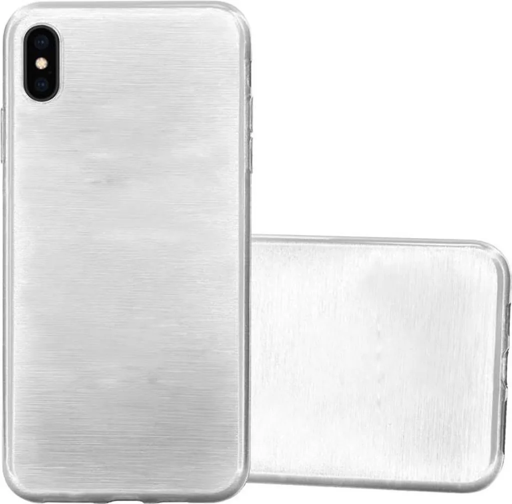Custodia Cadorabo per Apple iPhone XS MAX custodia protettiva in argento custodia protettiva in silicone TPU cover
