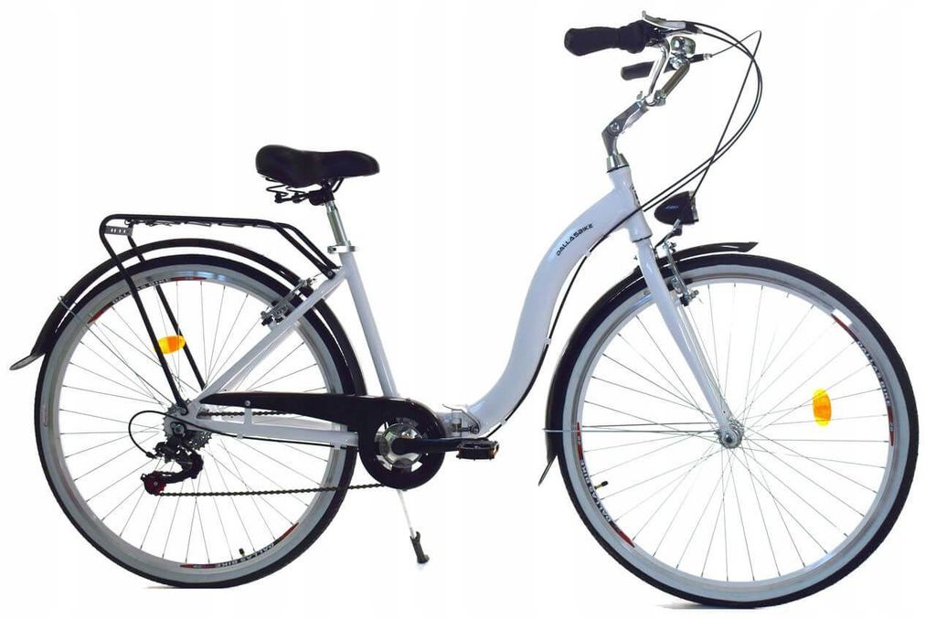 Rower Dallas Składak Alu 28" 7spd - biały z czarnym Zdjęcie produktu 