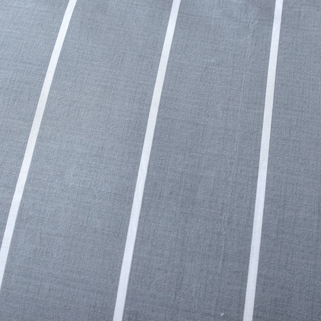 Bettwäsche 155x220cm Bettbezug, 2teilig Set Grau Gestreift Produktbild 4
